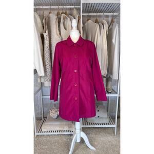Relativity Women's Sz L Pink Floral Lined Lightweight Button Up Jacket #0077